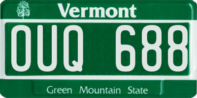 VT license plate OUQ688