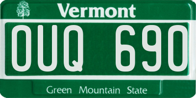 VT license plate OUQ690
