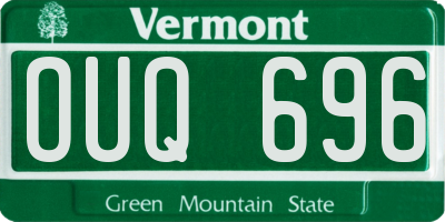 VT license plate OUQ696
