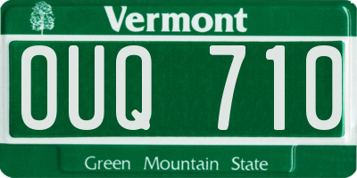 VT license plate OUQ710