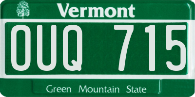 VT license plate OUQ715