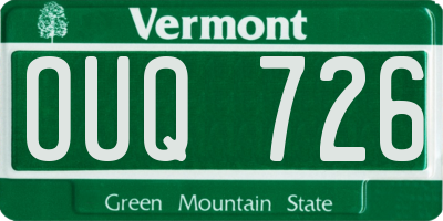 VT license plate OUQ726