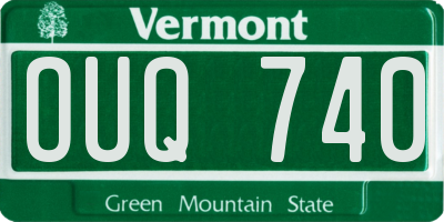 VT license plate OUQ740