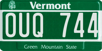VT license plate OUQ744