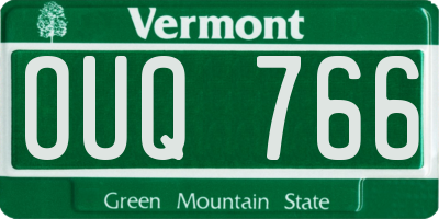 VT license plate OUQ766