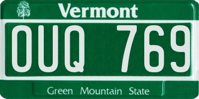 VT license plate OUQ769