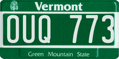 VT license plate OUQ773