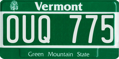 VT license plate OUQ775