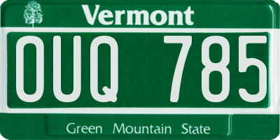 VT license plate OUQ785