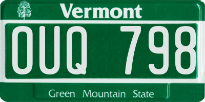 VT license plate OUQ798