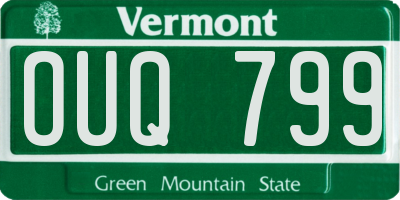 VT license plate OUQ799