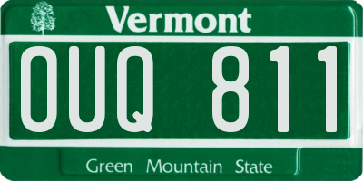VT license plate OUQ811