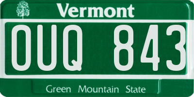 VT license plate OUQ843