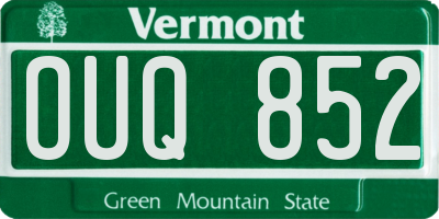VT license plate OUQ852