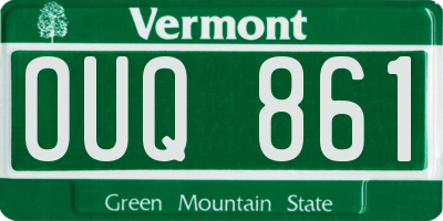 VT license plate OUQ861