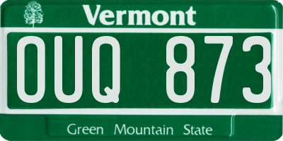 VT license plate OUQ873