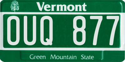 VT license plate OUQ877