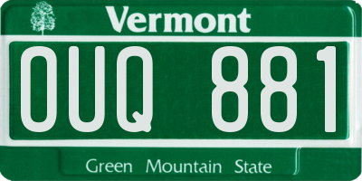 VT license plate OUQ881