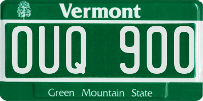 VT license plate OUQ900
