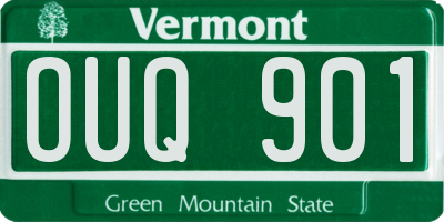 VT license plate OUQ901