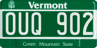 VT license plate OUQ902