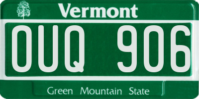VT license plate OUQ906