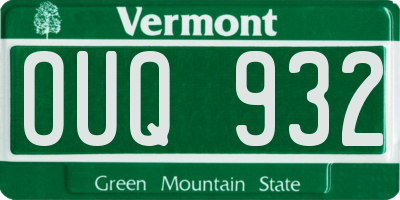 VT license plate OUQ932