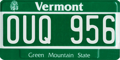VT license plate OUQ956