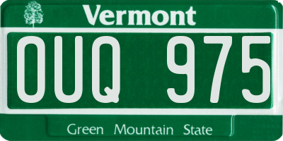 VT license plate OUQ975