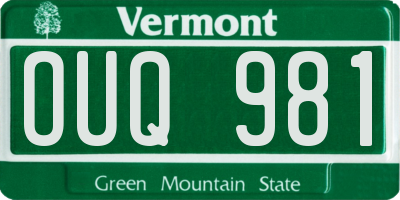VT license plate OUQ981