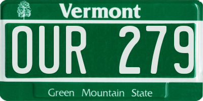 VT license plate OUR279