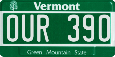 VT license plate OUR390
