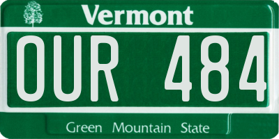 VT license plate OUR484