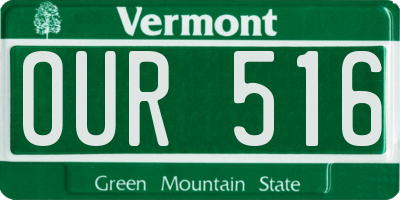 VT license plate OUR516