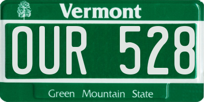 VT license plate OUR528