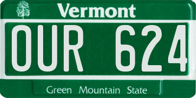 VT license plate OUR624
