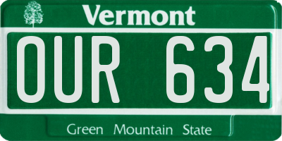 VT license plate OUR634