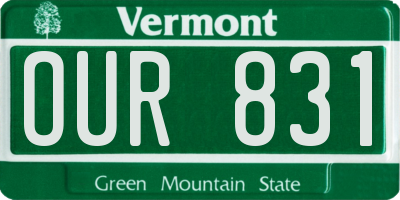 VT license plate OUR831