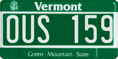 VT license plate OUS159