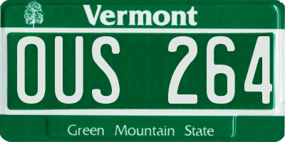 VT license plate OUS264
