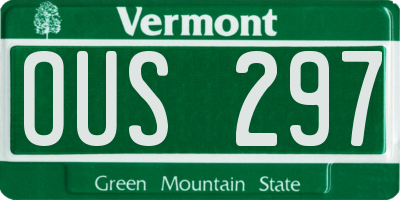 VT license plate OUS297