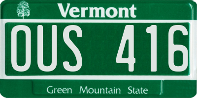 VT license plate OUS416