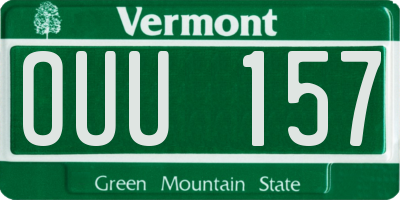 VT license plate OUU157