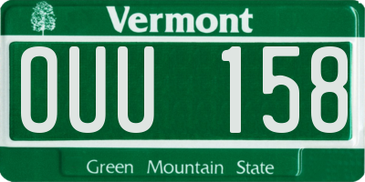VT license plate OUU158