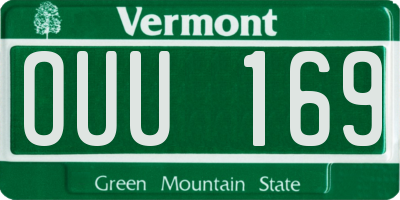 VT license plate OUU169