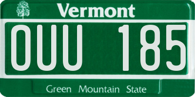 VT license plate OUU185