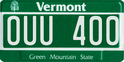 VT license plate OUU400