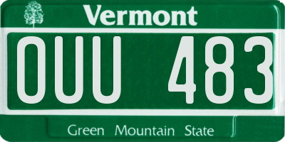 VT license plate OUU483