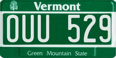 VT license plate OUU529