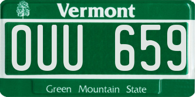 VT license plate OUU659